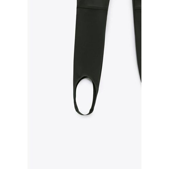 ZARA TOPSTITCHED STIRRUP LEGGINGS - Picture 6 of 6